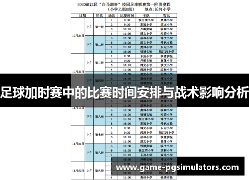 足球加时赛中的比赛时间安排与战术影响分析 足球加时赛中的比赛时间安排与战术影响分析